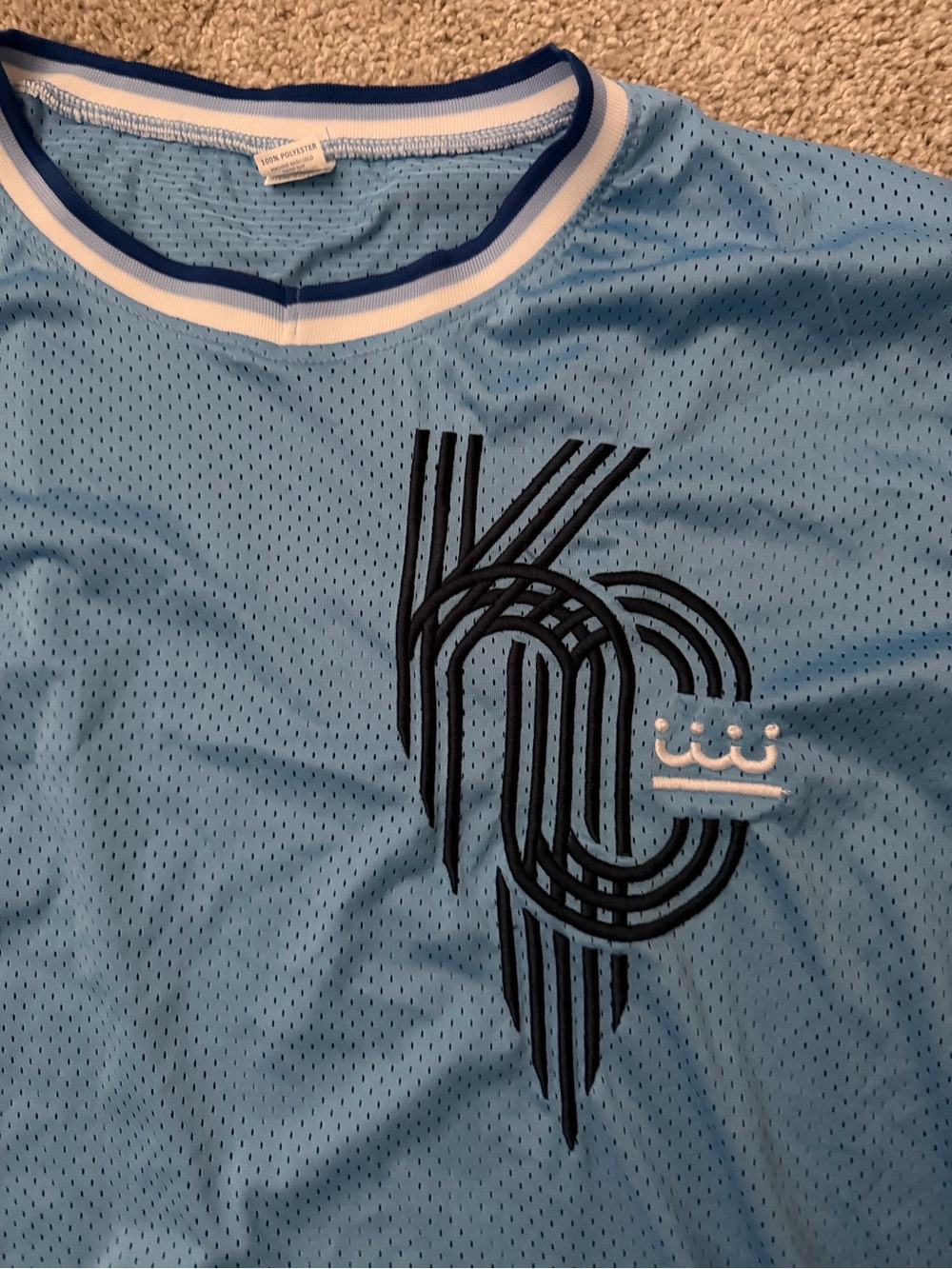 Men’s Light Blue Mesh Kansas City Royals Jersey